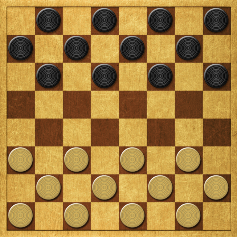 how to play checkers board example