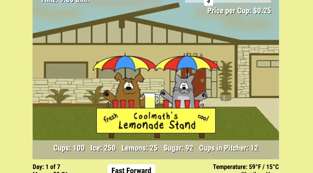 Lemonade Stand Gameplay