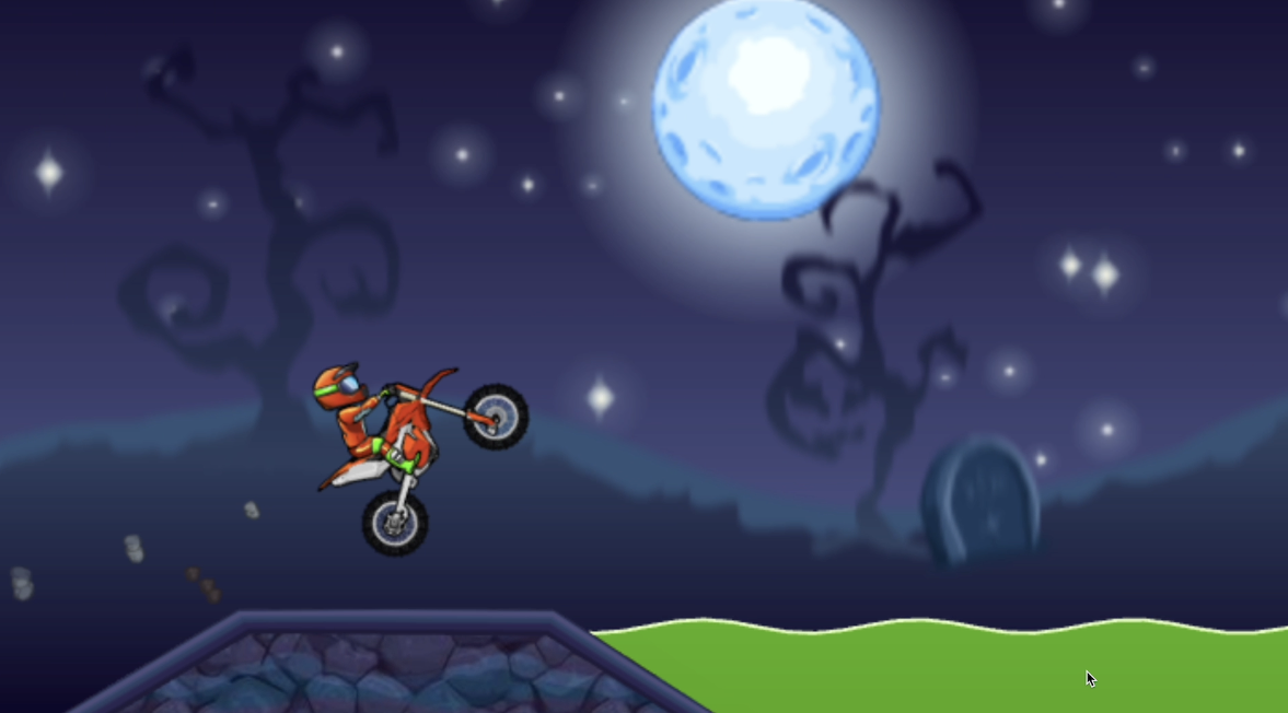 Moto X3M Spooky Land Gameplay