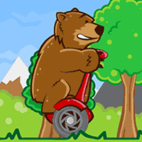 Play Bear on a Scooter online