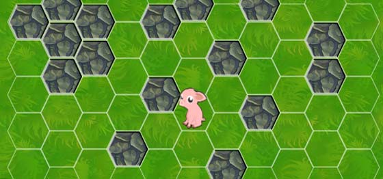 Your goal is to build walls around the pig to keep him from escaping. 