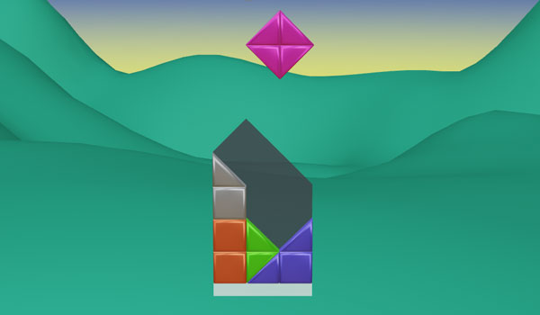 stacking the shapes in pile shapes game