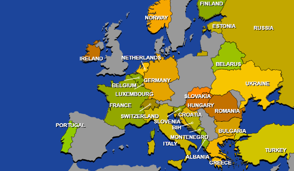Fordeling blive irriteret Måned Snappy Maps: Europe - Online Guessing Game at Coolmath Games