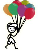 Kid with ballons